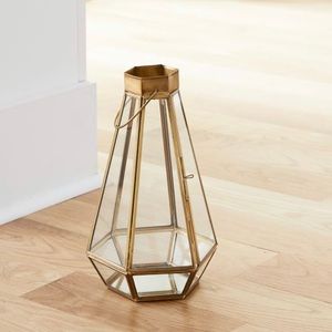 Faceted Glass & Metal Lantern